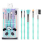 Portable Makeup Brush Set 5 pcs Beauty Tools in Pink Green Blue Yellow - beauty tools portable makeup brush
