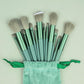 Portable Makeup Brush Set with Black Ribbon Bags and Color Options - Colors black ribbon bags makeup brush set portable