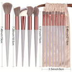 Portable Makeup Brush Set with Black Ribbon Bags and Color Options - Colors black ribbon bags makeup brush set portable