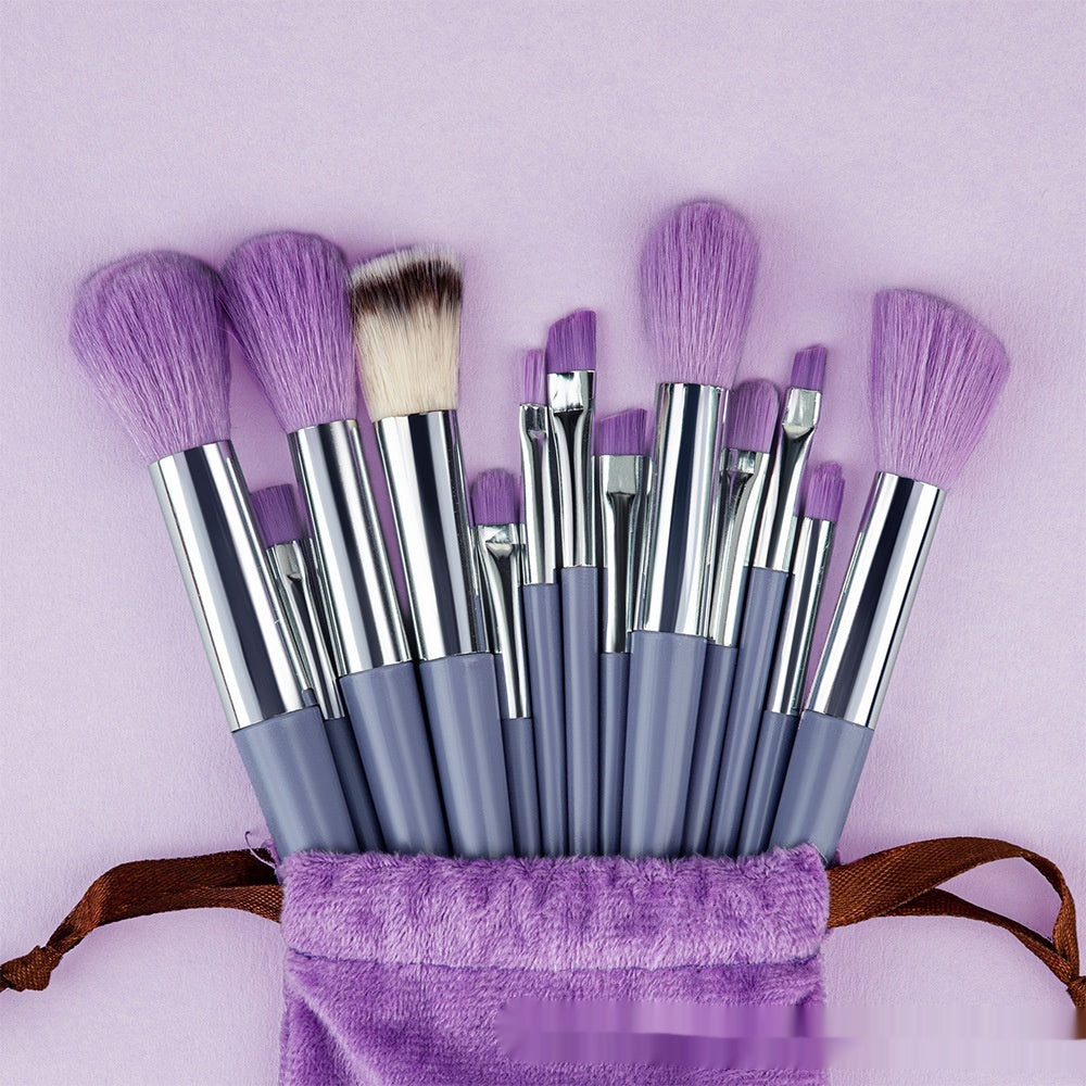 Portable Makeup Brush Set with Black Ribbon Bags and Color Options - Colors black ribbon bags makeup brush set portable