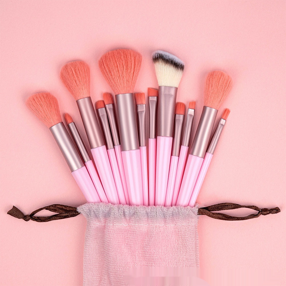 Portable Makeup Brush Set with Black Ribbon Bags and Color Options - Colors black ribbon bags makeup brush set portable
