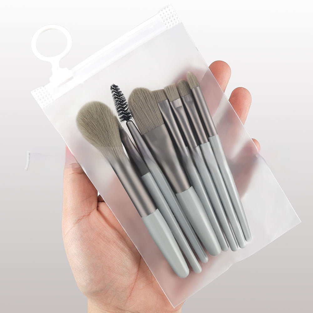 Portable Makeup Brush Set with Black Ribbon Bags and Color Options - Colors black ribbon bags makeup brush set portable