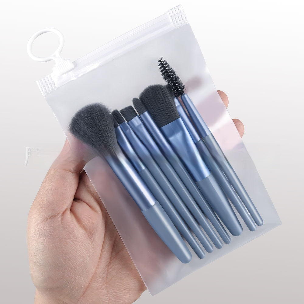 Portable Makeup Brush Set with Black Ribbon Bags and Color Options - Colors black ribbon bags makeup brush set portable