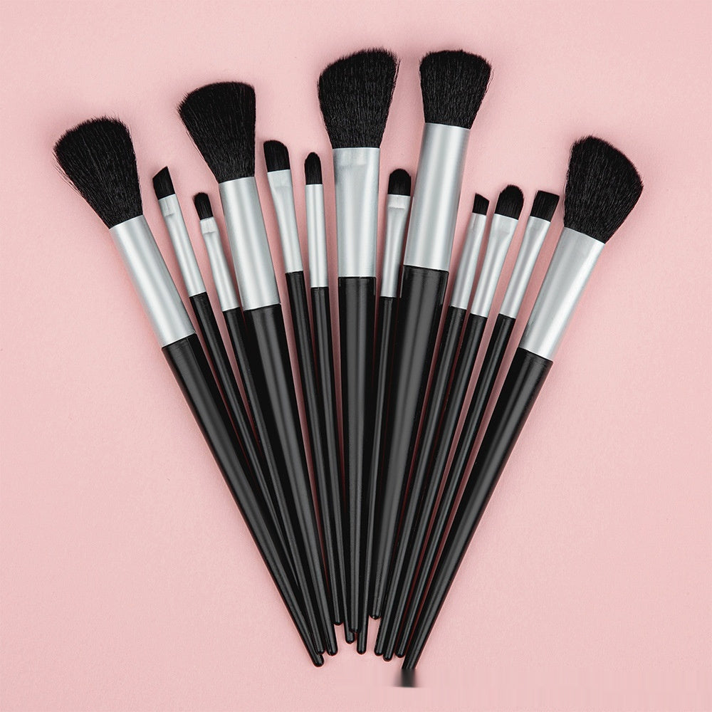 Portable Makeup Brush Set with Black Ribbon Bags and Color Options - Colors black ribbon bags makeup brush set portable