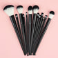 Portable Makeup Brush Set with Black Ribbon Bags and Color Options - Colors black ribbon bags makeup brush set portable