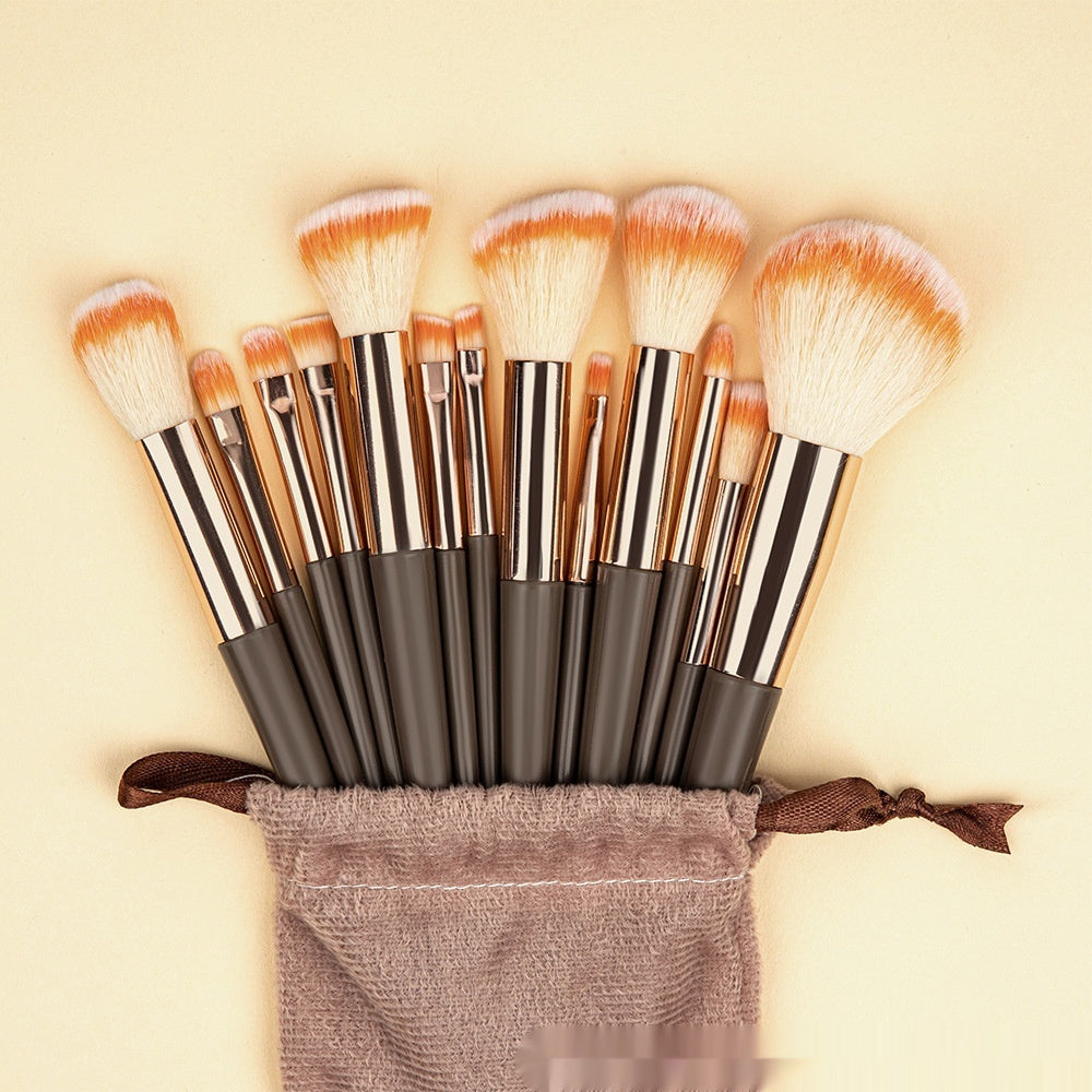 Portable Makeup Brush Set with Black Ribbon Bags and Color Options - Colors black ribbon bags makeup brush set portable