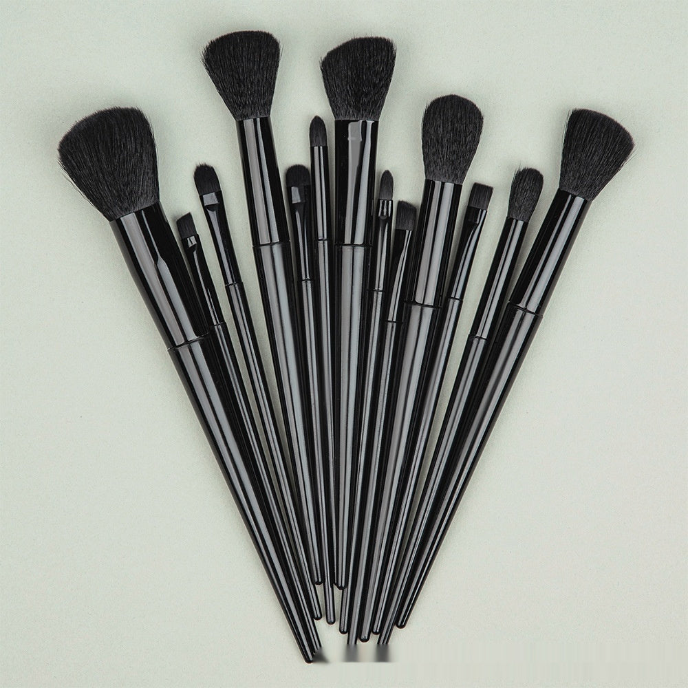 Portable Makeup Brush Set with Black Ribbon Bags and Color Options - Colors black ribbon bags makeup brush set portable