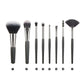 Portable Makeup Brush Set with Wooden Handle and Wool Hair for Application - Teleplus animal hair makeup brush