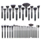 Portable Makeup Brush Set with Wooden Handle and Wool Hair for Application - Teleplus animal hair makeup brush