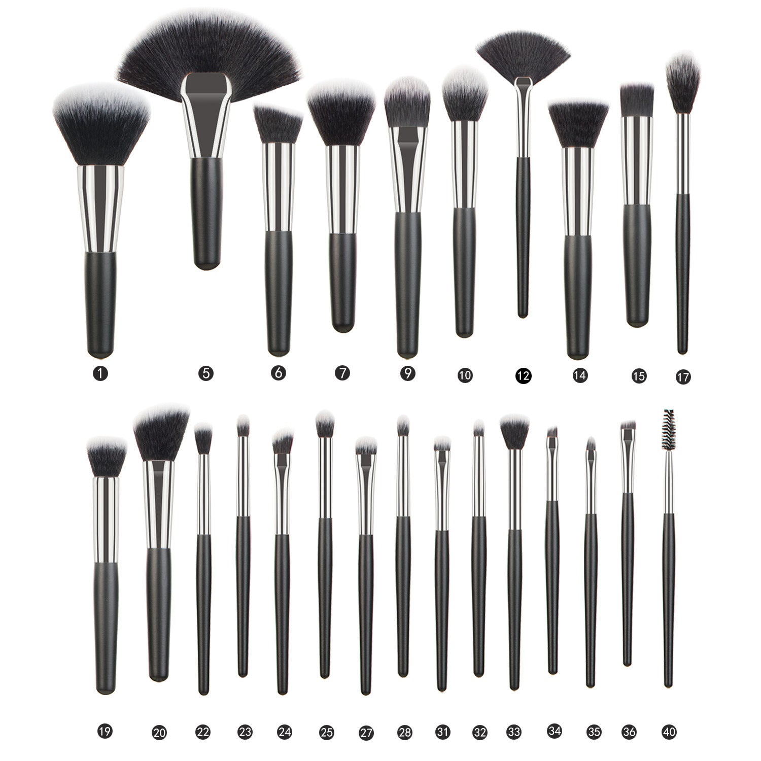 Portable Makeup Brush Set with Wooden Handle and Wool Hair for Application - Teleplus animal hair makeup brush
