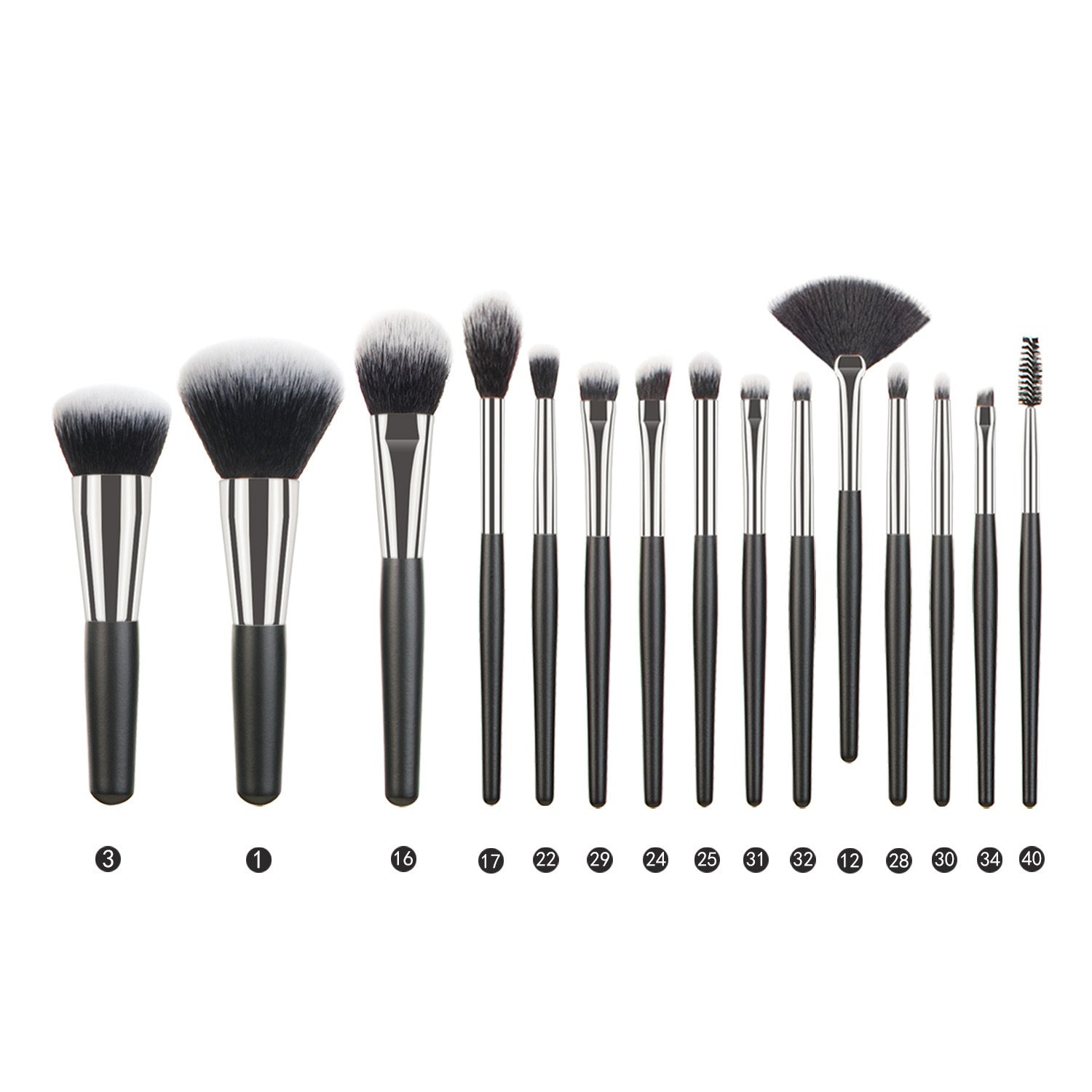 Portable Makeup Brush Set with Wooden Handle and Wool Hair for Application - Teleplus animal hair makeup brush