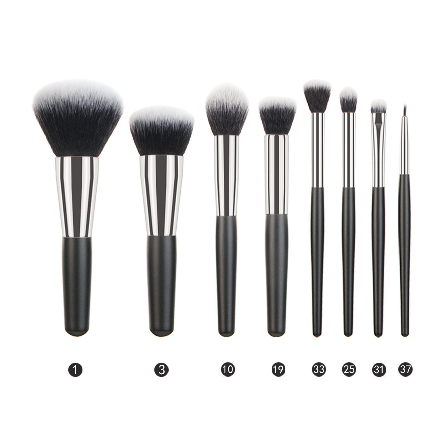 Portable Makeup Brush Set with Wooden Handle and Wool Hair for Application - Teleplus animal hair makeup brush