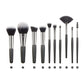 Portable Makeup Brush Set with Wooden Handle and Wool Hair for Application - Teleplus animal hair makeup brush