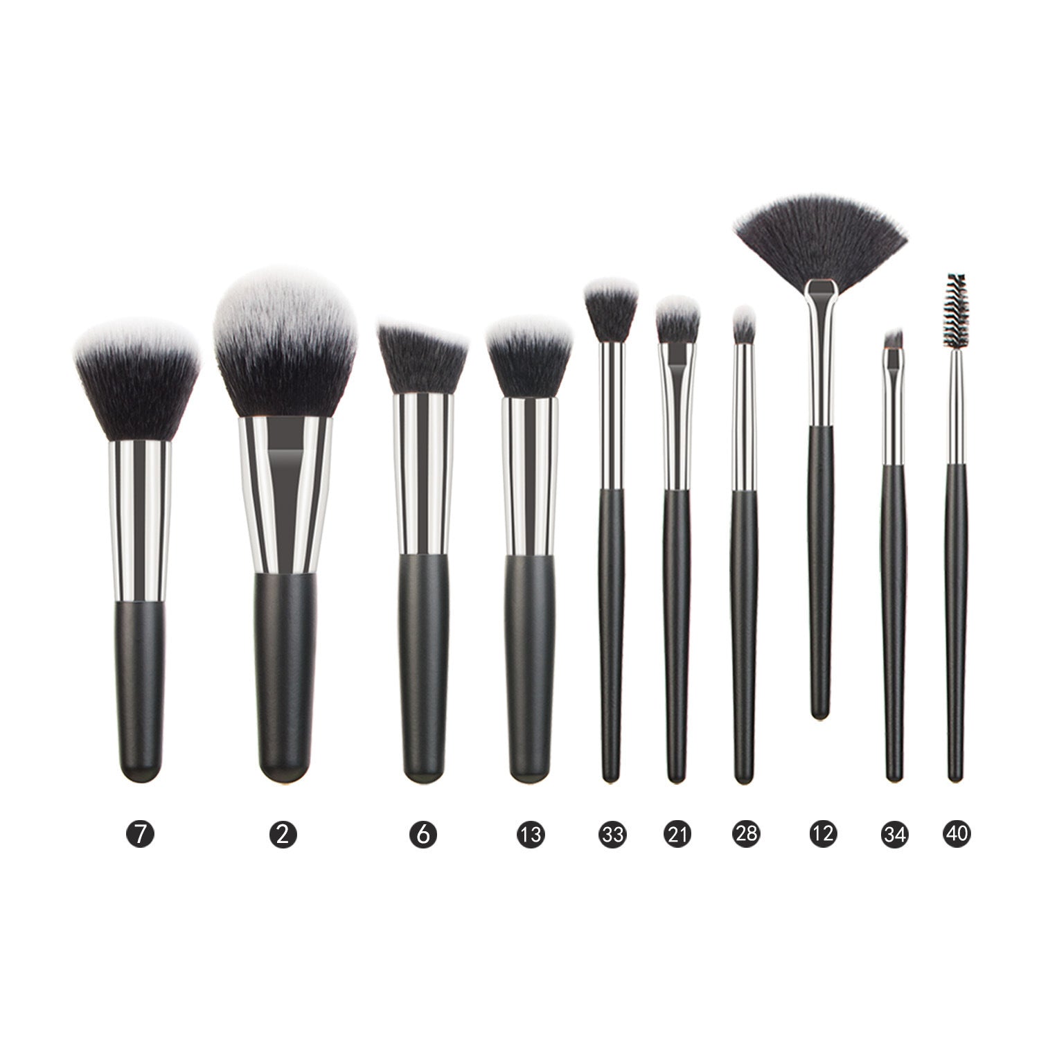 Portable Makeup Brush Set with Wooden Handle and Wool Hair for Application - Teleplus animal hair makeup brush