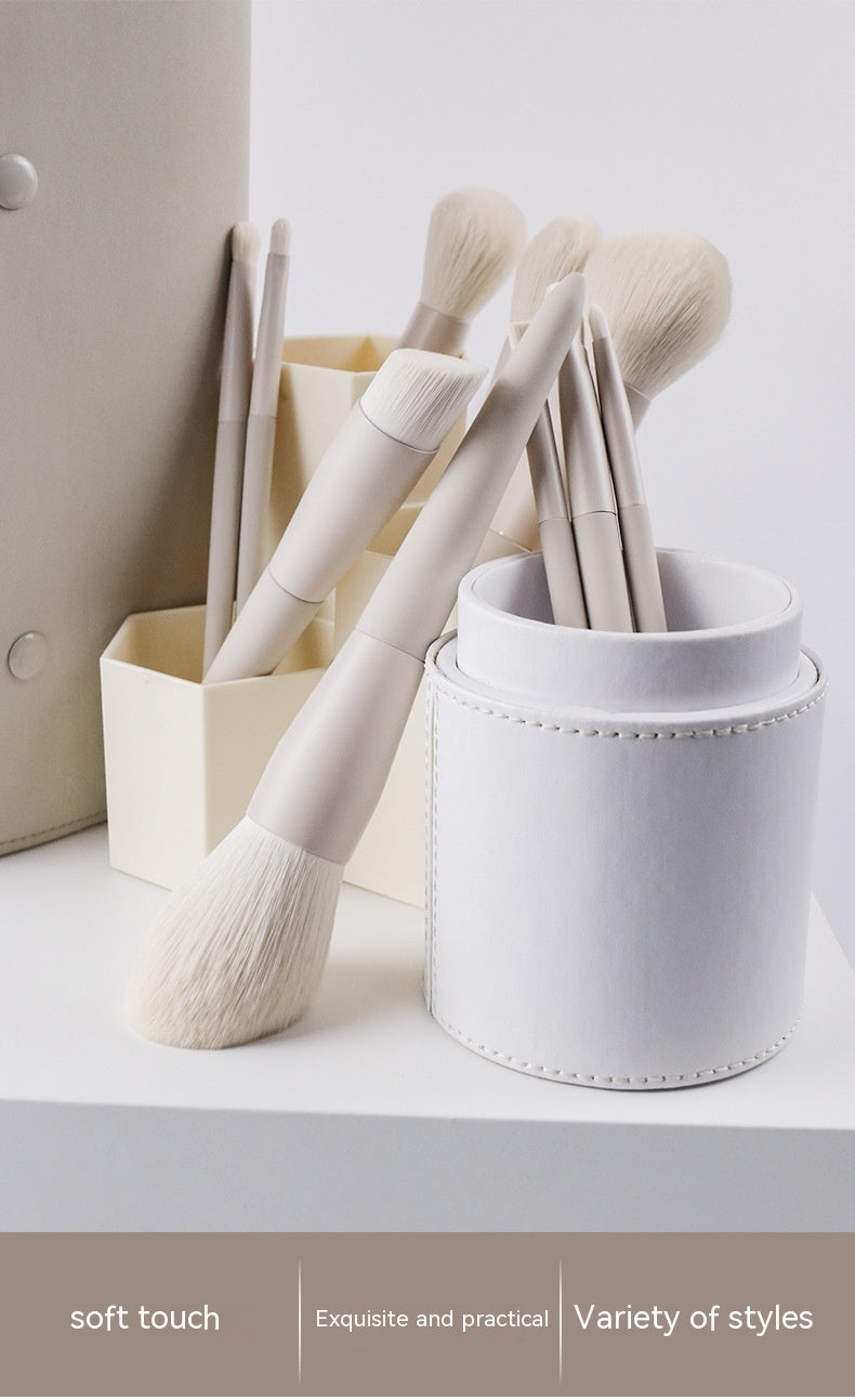 Portable Matte Gray Makeup Brush Set with Bag for Professional Artists - Teleplus Professionals portable matte gray