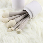 Portable Matte Gray Makeup Brush Set with Bag for Professional Artists - Teleplus Professionals portable matte gray