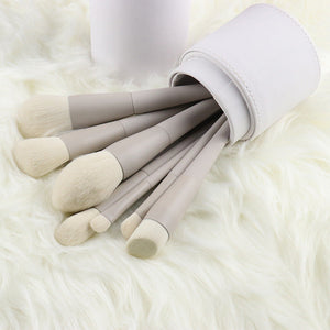 Portable Matte Gray Makeup Brush Set with Bag for Professional Artists - Teleplus Professionals portable matte gray