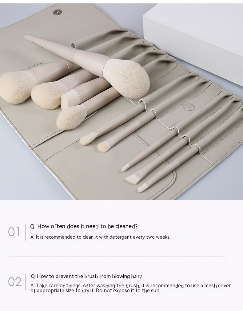 Portable Matte Gray Makeup Brush Set with Bag for Professional Artists - Teleplus Professionals portable matte gray