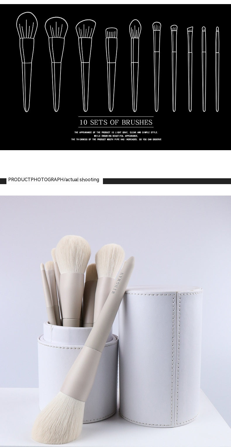 Portable Matte Gray Makeup Brush Set with Bag for Professional Artists - Teleplus Professionals portable matte gray