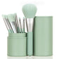 Portable Mini Makeup Brush Set with 7 Brushes and Storage Bucket - makeup brushes portable mini