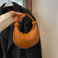 Portable Moon Bag with Soft Leather Shoulder Messenger Design - shoulder messenger soft leather portable moon bag