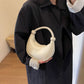 Portable Moon Bag with Soft Leather Shoulder Messenger Design - shoulder messenger soft leather portable moon bag