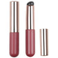 Portable Round Head Silicone Lip Brush with Handle and Lidded Design - Teleplus portable round head silicone lip brush