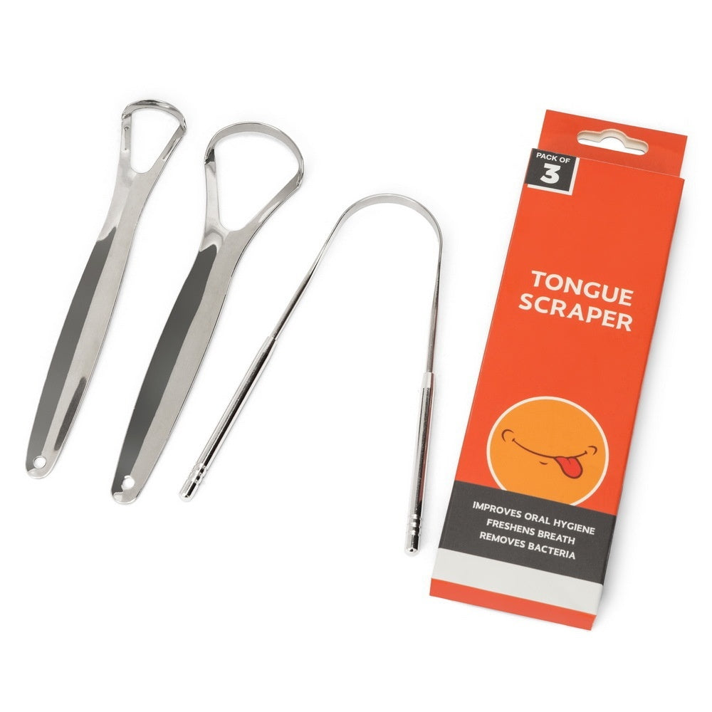 Portable Scraping Tongue Cleaner with Steel Coating Options - portable scraping tongue coating cleaner steel
