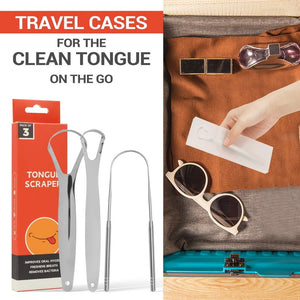 Portable Scraping Tongue Cleaner with Steel Coating Options - portable scraping tongue coating cleaner steel