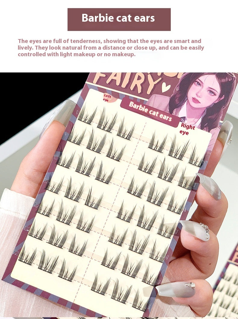 Portable Segmented Natural False Eyelashes with Cat Ears for United States Fans - Teleplus US portable segmented