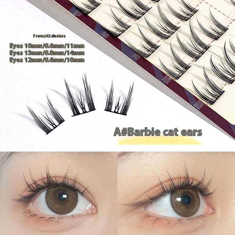 Portable Segmented Natural False Eyelashes with Cat Ears for United States Fans - Teleplus US portable segmented