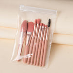 Mini Beauty Makeup Brushes Portable Set for Beginners in Pink - On-the-Go Glam mini beauty makeup brushes portable set