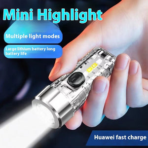 Portable USB Keychain Light with Explosion-Proof ABS Shell for Outdoor - Night High-Strength usb keychain light outdoor