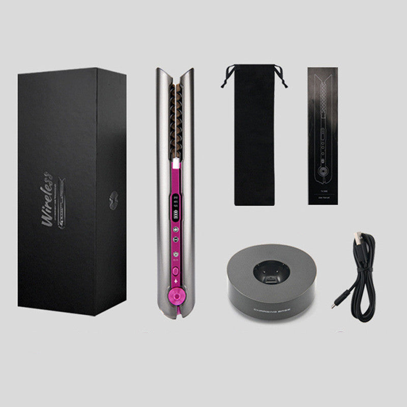 Portable USB Wireless Curling Iron for Straightening and Rolling - Teleplus portable usb wireless charging curler