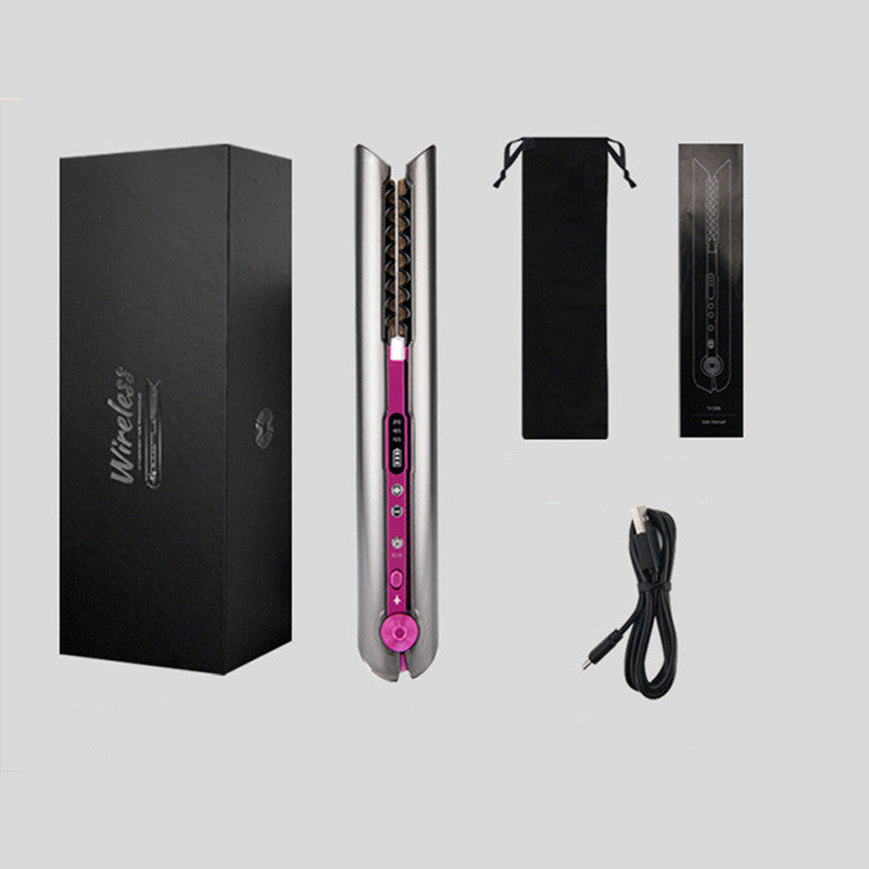 Portable USB Wireless Curling Iron for Straightening and Rolling - Teleplus portable usb wireless charging curler