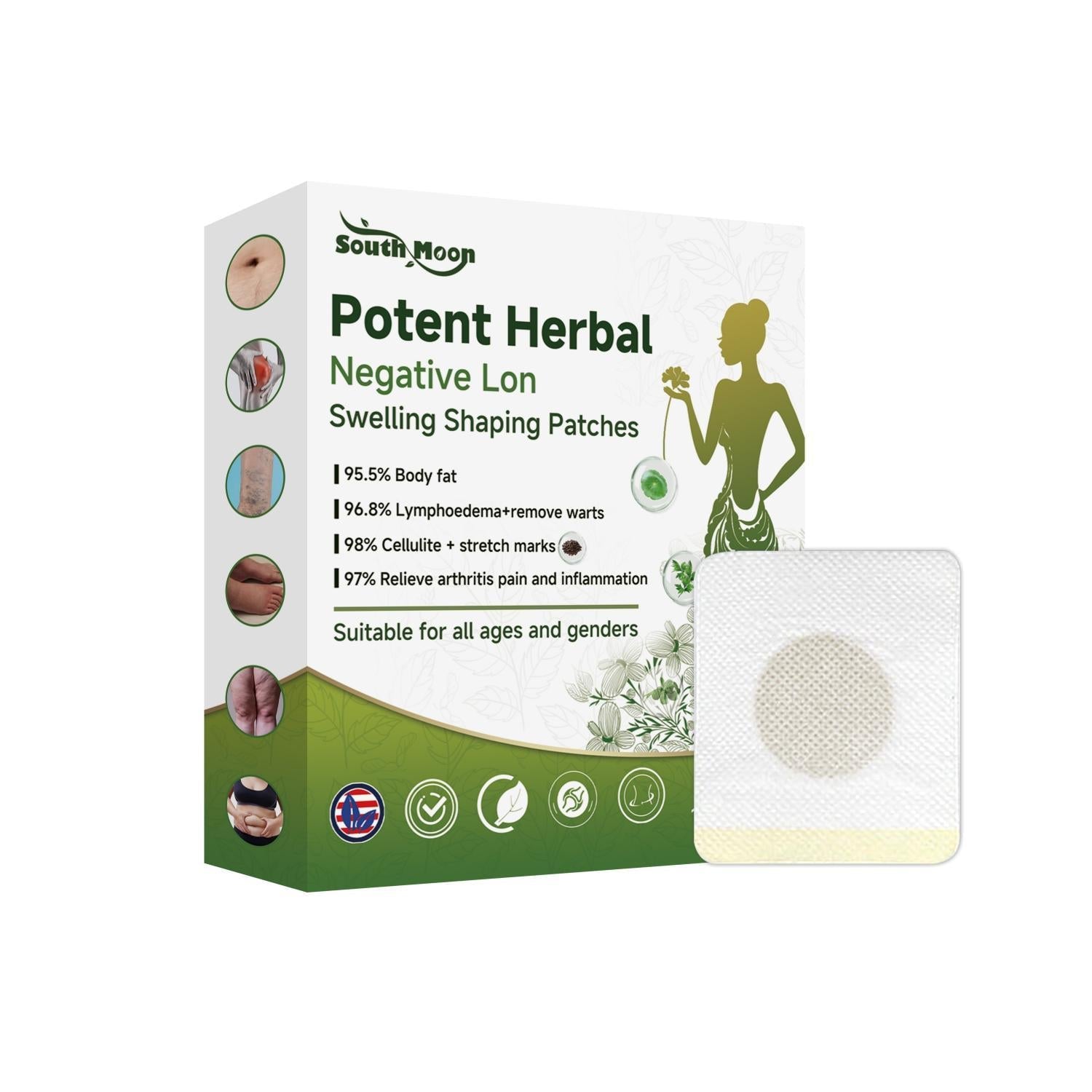 Potent Herbal Negative Ion Swelling Shaping Patches with Organic Extracts - Teleplus potent herbal negative ion
