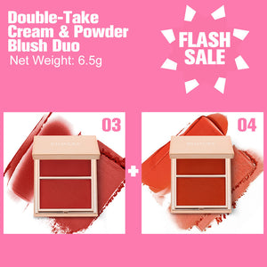 Powder Blush Duo Set with 4-6.5g Smooth Weightless Formula - powder blush duo set