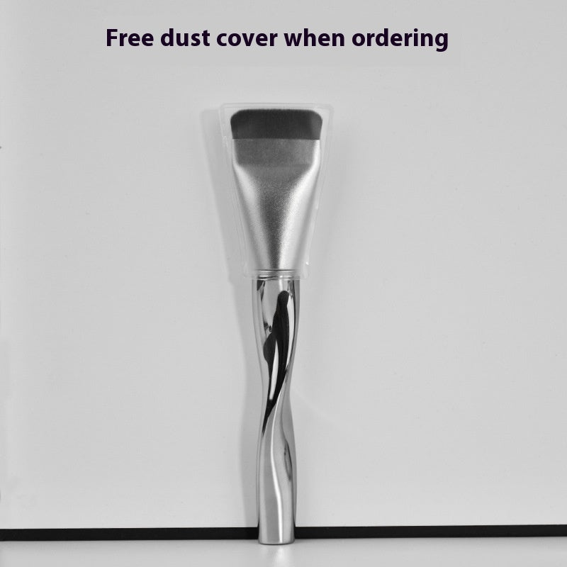 Powder Foundation Brush Set with Synthetic Fibers and Protective Bag - Teleplus powder foundation brush bag make-up