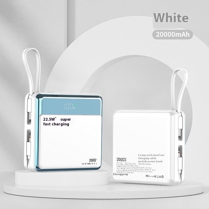 Power Bank 10000mAh with Fast Charging Shell Plastic Compact Design - fast charging device high-capacity power bank