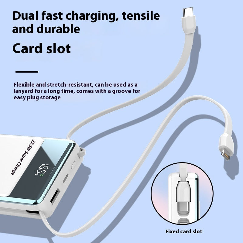 Power Bank 10000mAh with Fast Charging Shell Plastic Compact Design - fast charging device high-capacity power bank