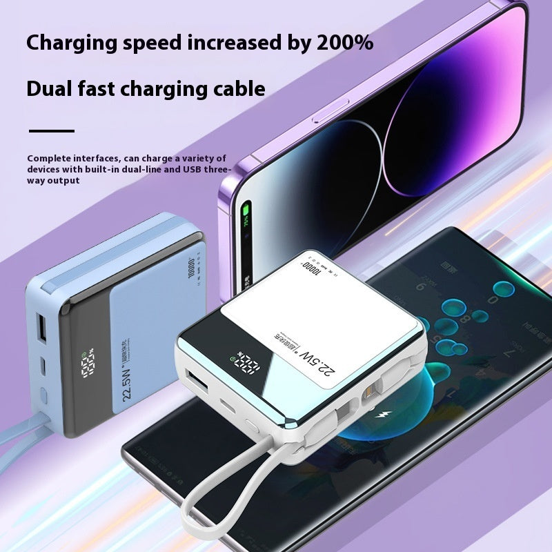 Power Bank 10000mAh with Fast Charging Shell Plastic Compact Design - fast charging device high-capacity power bank