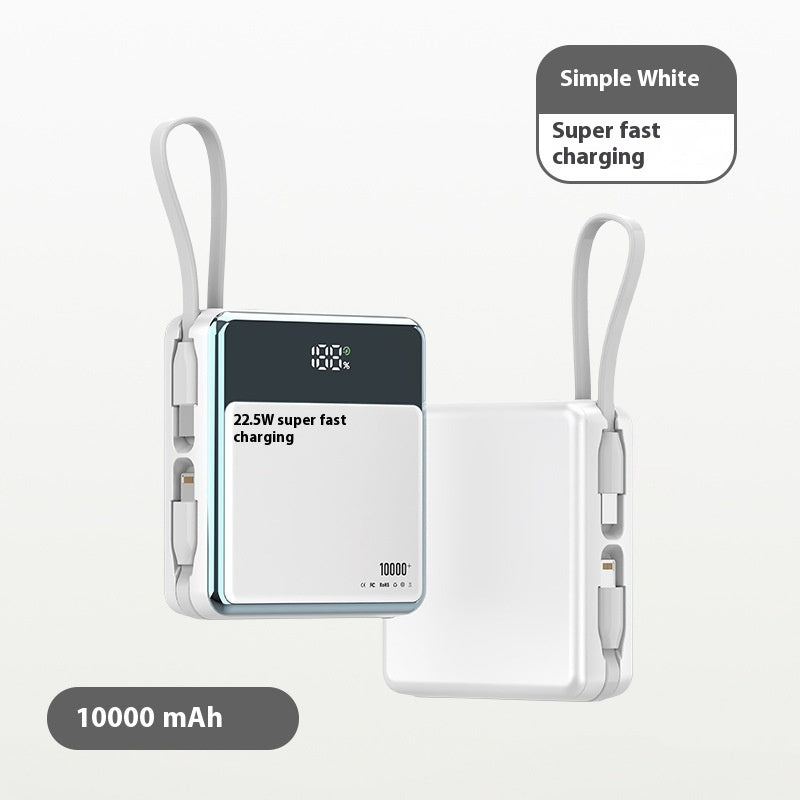 Power Bank 10000mAh with Fast Charging Shell Plastic Compact Design - fast charging device high-capacity power bank