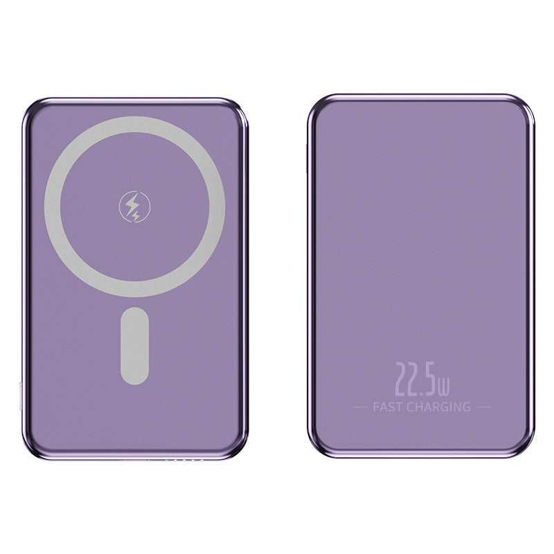 Power Bank Alloy Shell Magnetic Battery Pack in Black Gun Gray and Purple - Teleplus power bank alloy shell magnetic