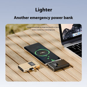 Power Bank Lighter Creative Personality Usb Electronic Lighter Metal Double - Power Bank Lighter Creative USB Metal