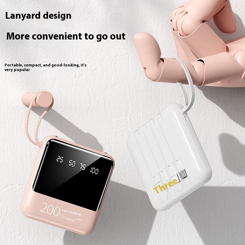 Power Bank Mini Compact Portable Mirror Fast Charging Large Capacity Mobile Power Supply - Compact Power Bank Mini