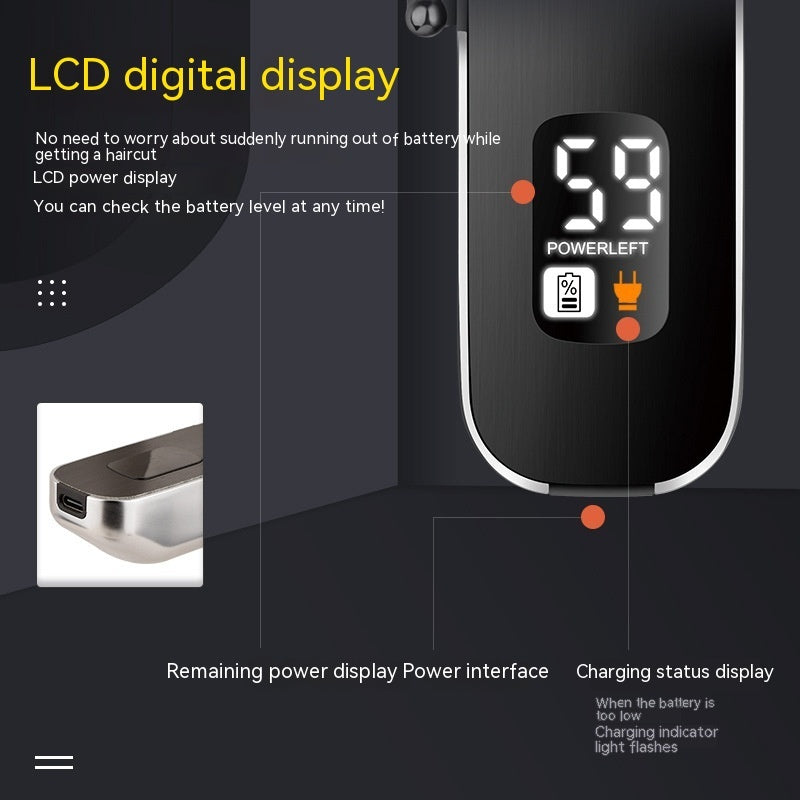 Power Charging Dual-Purpose Scissors with Digital Display and Oil Head Engraving - Teleplus oil head engraving scissors