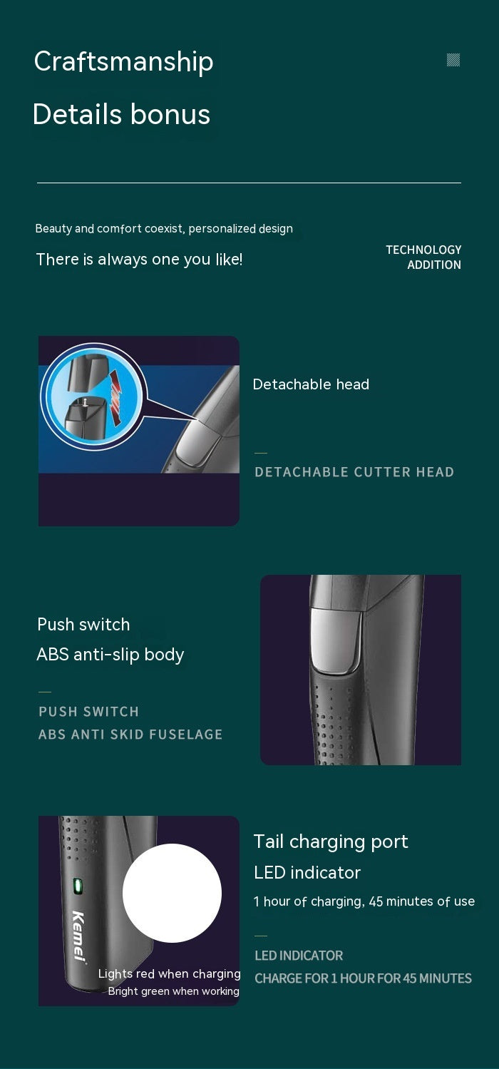 Power Rechargeable 3 Motor DC Pogonotomy Nose Carving Tool Fully Washable - Teleplus PogoNotomy for Men fully washable