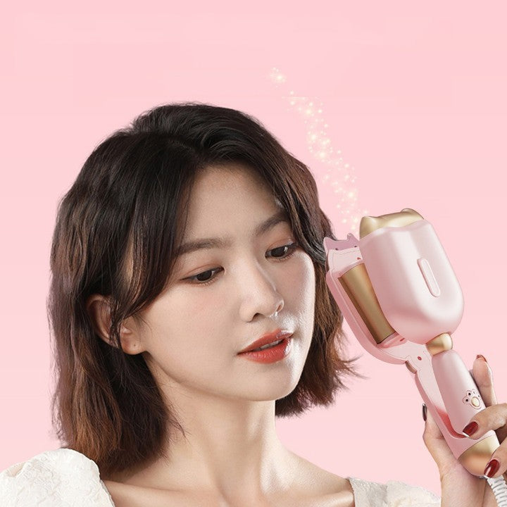 Power Supply Wired Curly Hair Stick with Heat Protection for Wet and Dry - paw chicken rolls curly hair stick