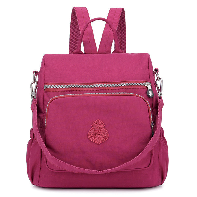 Practical Backpack for Women with Solid Color Polyester Lining in Multiple Shades - united states chf practical backpack
