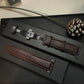 Premium Business Watchband with Line Bow Buckle Options in Black and Light Brown - for Classy Time line bow buckle